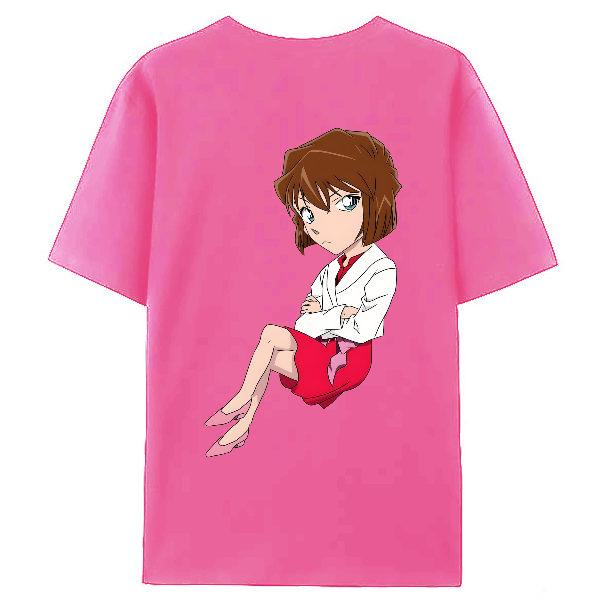 （画像用） 名探偵コナン 灰原 哀 はいばら あい Detective Conan Anita Hailey、Vi Graythorn Haibara Ai レディース半袖Tシャツ(バックプリント)